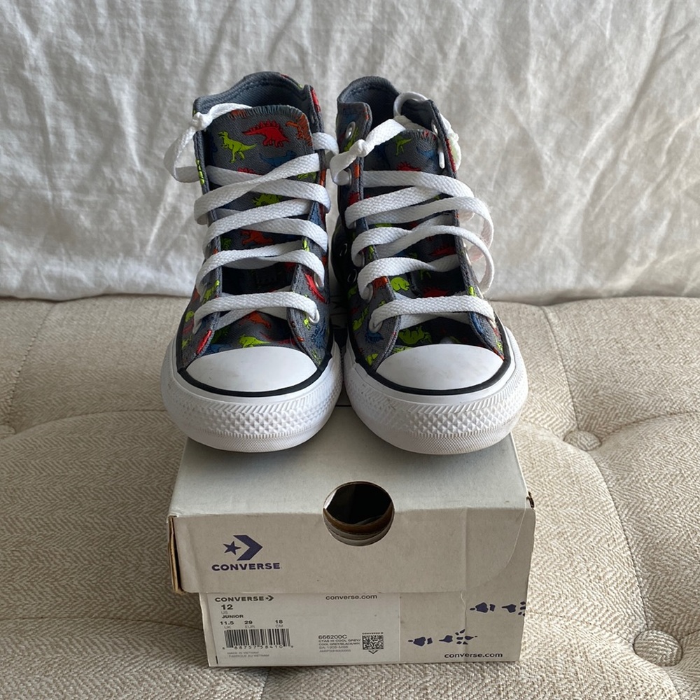 Kids converse dinosaur high tops